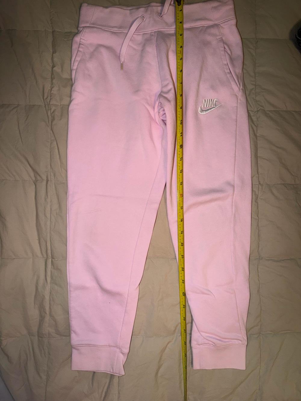 Nike Kids Light Pink Joggers with Embroidered Logo